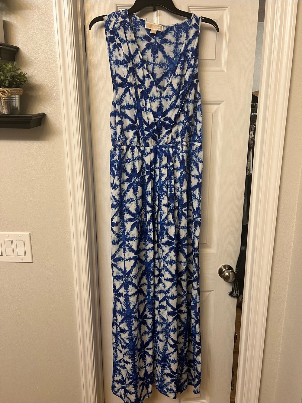 Michael Kors Blue & White Dress- Worn Once! Size 8